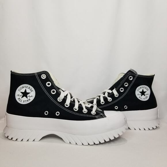 Converse CTAS Lugged 2.0 Canvas Hi Tops Women's 10.5 Black A00870C NWT - Picture 3 of 9
